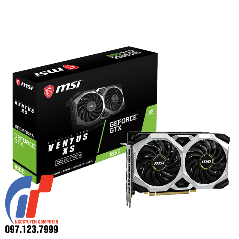 Card màn hình MSI GeForce GTX 1660 6GB GDDR5 VENTUS XS OC