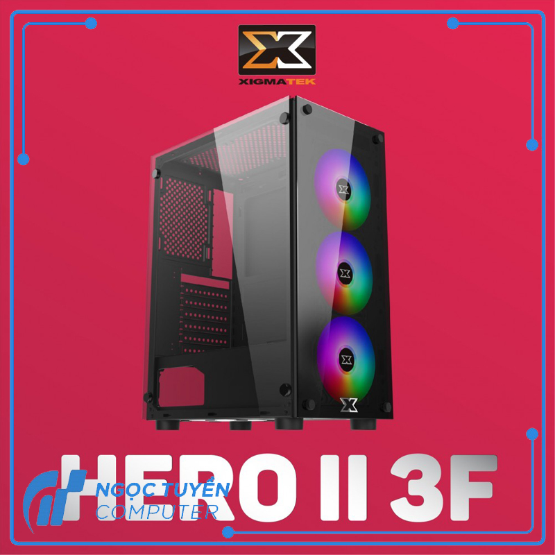 Case Xigmatek Hero II 3F 3 fan led