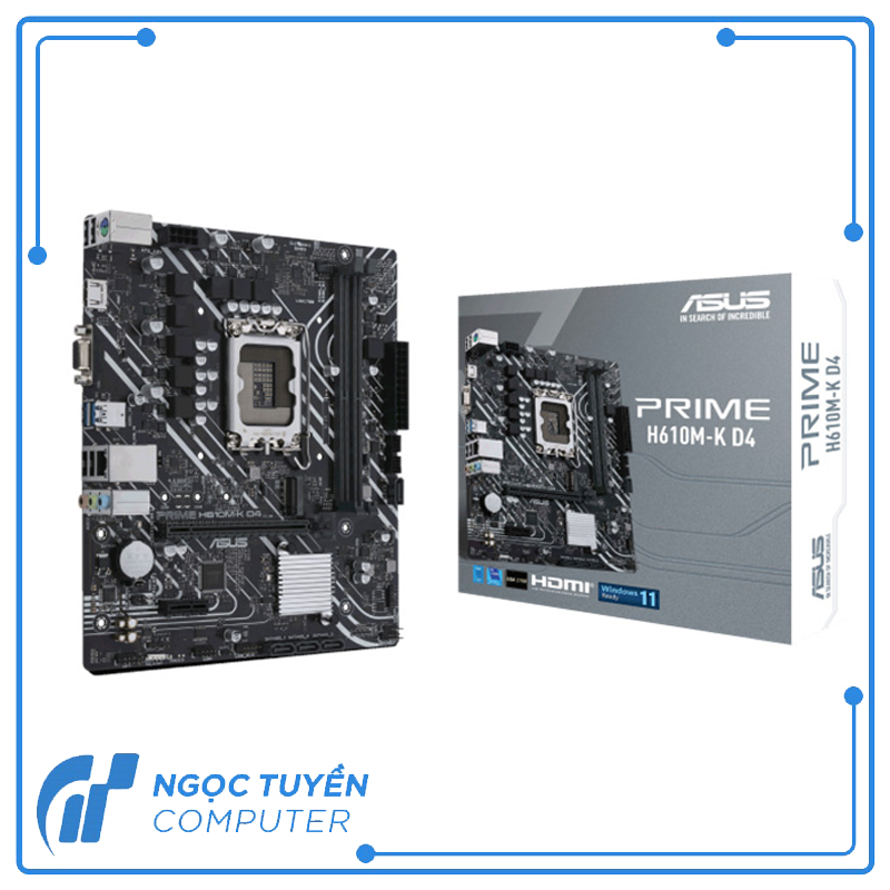 Case PC main Asus H610M-K, CPU I3 12100F, Ram 8GB, GTX 1660super 6GB