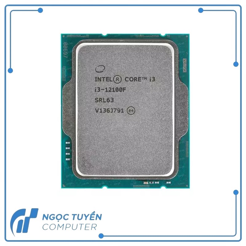 CPU Intel Core I3-12100F (3.3GHz up to 4.3GHz, 12MB Cache, 58W)
