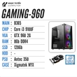 Bộ Case game đồ họa B365 / core i3 9100f / ram 8g / ssd 120g / vga gtx 960 2g