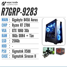 Bộ Case game đồ họa B450/ Ryzen R7 2700/ Ram 16gb/ SSD 128/ Card 1060