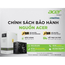Nguồn máy tính ACER Full Modular 1000W 80 Plus Gold PCIE 5.0  Đen/Black