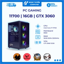 Case gaming main ASUS Tuf Gaming B560M Plus, CPU I7-11700, SSD 120GB, VGA 3060 12GB 