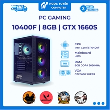 Case PC main ECS B560H6 M22, CPU I5 10400F, ram 8GB, VGA GTX 1660super 6GB