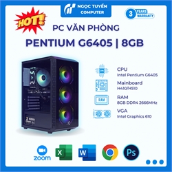 Case máy tính văn phòng CPU G6405, Ram 8GB