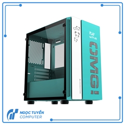 Vỏ case Xigmatek OMG Aqua (Xanh ngọc) hỗ trợ Mainboard Micro-ATX, ITX nguồn PS2 ATX 